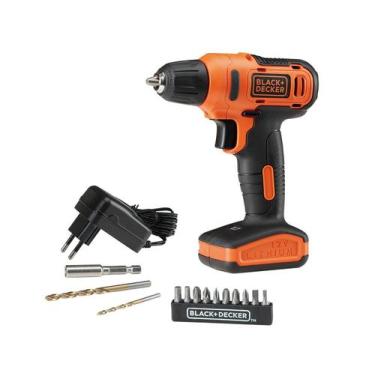 Imagem de Parafusadeira e Furadeira Elétrica Black + Decker Com Acessórios Bivol