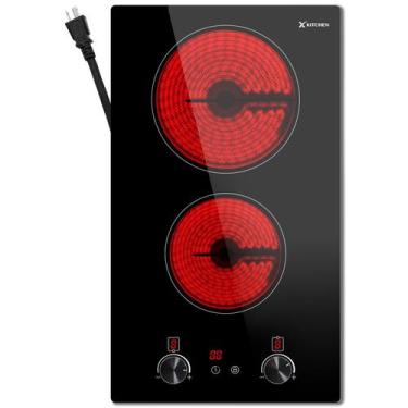Imagem de Fogão elétrico XKitchen com 2 queimadores, 30 cm, embutido e bancada