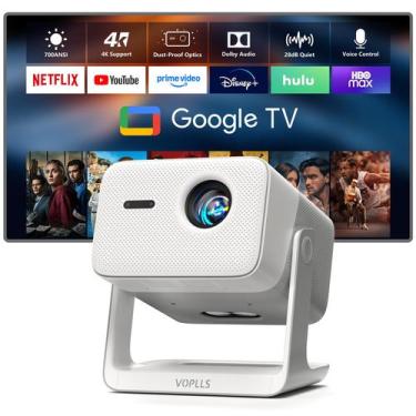 Imagem de Projetor VOPLLS G7 4K Smart WiFi Bluetooth com Google TV