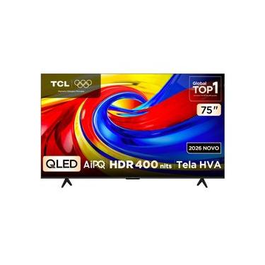 Imagem de Smart TV 75” 4K QLED TCL Google TV até 120Hz Dolby Vision Atmos