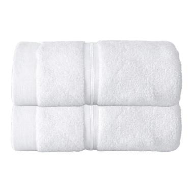 Imagem de Kit 2 Toalhas de Rosto Lázio 48X90CM 500g-m2 Absorvente Branca Kacyumara