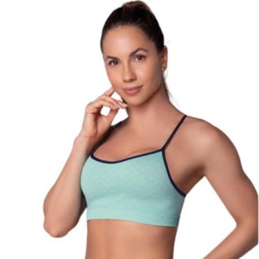 Imagem de Top Feminino Com Bojo Sem Costura Selene, P, Verde água