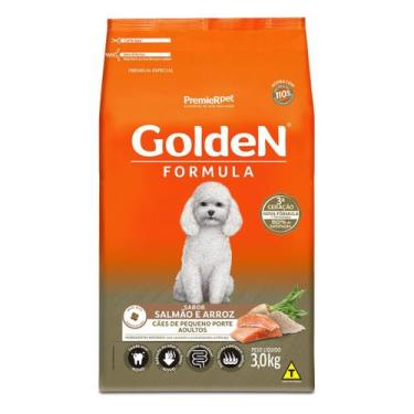 Imagem de Ração Golden Fórmula Cães Adultos Mini e Pequeno sabor Salmão e Arroz 