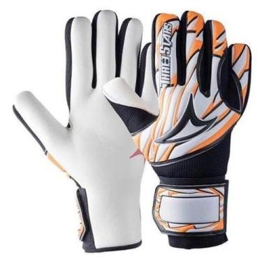Imagem de Luva de Goleiro Three Stars Orion - Branco+Laranja, Branco, Laranja, M