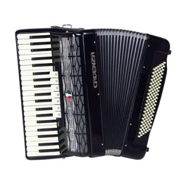 Imagem de Acordeon Cadenza 120 Baixos CD120/41 C/Bag BK Preto Brilhante, Acordeo