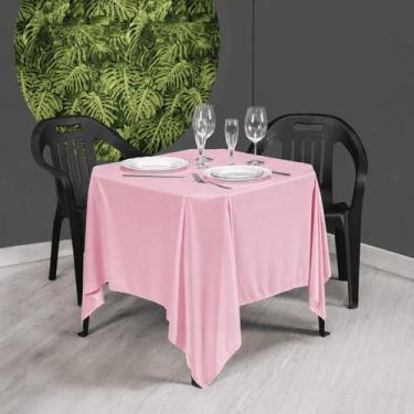 Imagem de Kit 20 Toalhas Mesa Quadrada 1,50m Helanca para Buffet Restaurante Fes