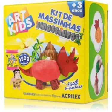 Imagem de Massa para Modelar Criativa ART KIDS Dinossauro 3 Vermelho