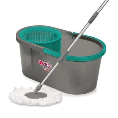 Imagem de Noviça - Mop Balde Compacto de 10 Litros Centrífuga do Balde com Sistema de Torção da Microfibra e Cabo Desmontável, Bettanin