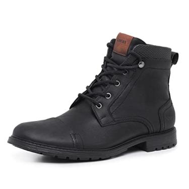 Imagem de Bota masculina couro forrada garagem Lecas 9150 preto Cor:Preto;Tamanho:41;Genero:Masculino