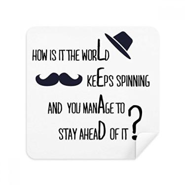 Imagem de Question to Leaders Tecido de camurça com citação famosa, pacote com 2