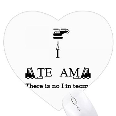 Imagem de Mousepad de coração para helicóptero da equipe membro de borracha para escritório