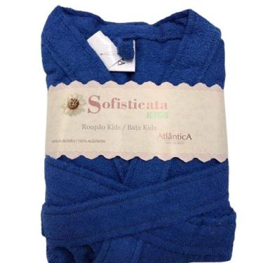 Imagem de Roupão Felpudo Infantil Tamanho 12 Atlântica