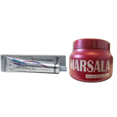 Imagem de Kit Vinho Marsala 1 Masc. 250G E 1 Coloração 66.26 Mairibel