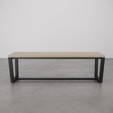 Imagem de Banco 3 Lugares 150cm Estilo Industrial Concept CabeCasa MadeiraMadeira Acácia/Preto