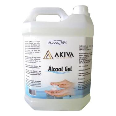 Imagem de Álcool Gel Hidratante C/ Minerais Do Mar Morto 5L - Akiva Cosmetics