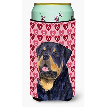 Imagem de Caroline's Treasures SS4524TBC Rottweiler Hearts Love and Valentine's Day Portrait Tall Boy Beverage Isolador isolante para bebidas, para meninos altos, multicoloridos