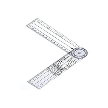 Imagem de Goniômetro para Ortopedia em PVC Vulcanizado de 1 mm, Transparente, 200 x 45 mm, Trident, GON-PVC