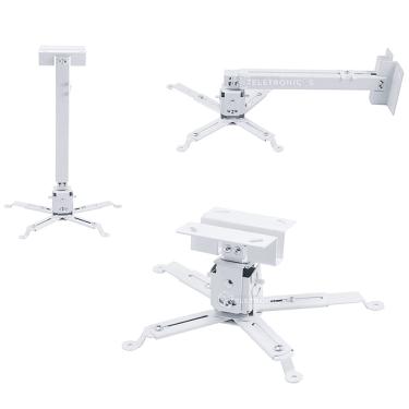 Imagem de Suporte Projetor Universal Regulável Articulado Fixado Na Parede Ou Teto U1004