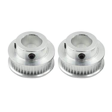 Imagem de LICTOP 2 peças GT2 12 mm Furo Alumínio 40 dentes Polia intermediária da correia dentada para impressora 3D Correia dentada de 6 mm de largura (diâmetro de 12 mm)
