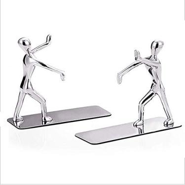 Imagem de Yajun Suportes de metal organizador de mesa humanóide antiderrapante arte estante acessórios de escritório decoração de estudo de escritório 2 peças