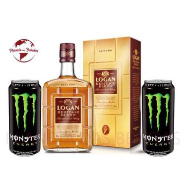 Imagem de Combo 1   Whisky Logan Heritage Blend 700 Ml + 2 Energético Monster En