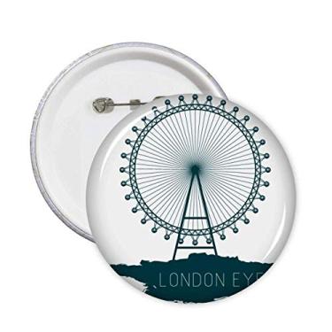 Imagem de Emblema para decoração de broches Britain UK London Eye United Kingdom 5 peças