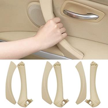 Imagem de Jaronx Compatível com BMW Série 3 Maçaneta de porta E90/E91/E92/E93 2004-2011, conjunto de 6 peças de substituição de puxador de porta interior esquerda e direita para BMW 318i, 320i, 323i, 325i,