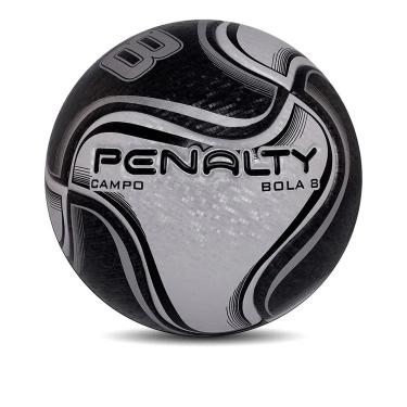 Imagem de Bola de Futebol Campo Penalty 8 X - Branco + Preto