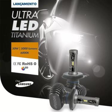 Imagem de Lâmpada Ultra Led Titanium H13 Shocklight 6000K 10000 Lúmens