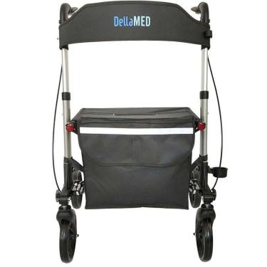 Imagem de Andador De Alumínio Compacto 4 Rodas Com Assento D14 Preto