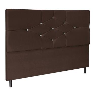 Imagem de Cabeceira Camboriú Para Cama Box King 195 Cm Suede Marrom