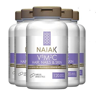 Imagem de Kit 5 Colágeno Verisol Hair Nails & Skin Naiak 120 cápsulas