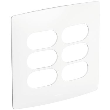 Imagem de Placa 3+3 Postos Separados 4x4 Branco Nereya Ref.663430 - Pial