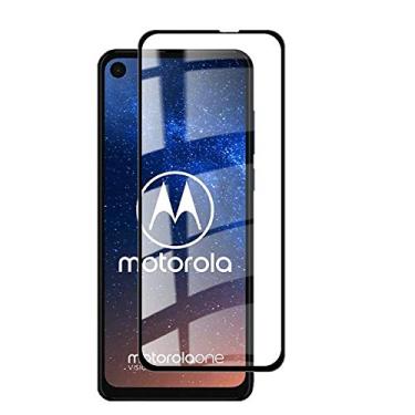 Imagem de Película Vidro Temperado 3D Compatível com Moto One Action Preto Tela Toda