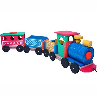 Imagem de Maria Fumaça de Madeira - Planeta Brinquedos