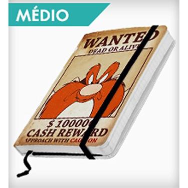 Imagem de Caderneta de Anotação Looney Tunes Yosemite Wanted Colorido 100 Folhas - 21x14,8 cm