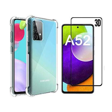 Imagem de Capa Antishock Reforçada Nas Bordas Samsung A52 Tela 6.5 + 01 Película De Vidro 3D Cobre 100% Tela,