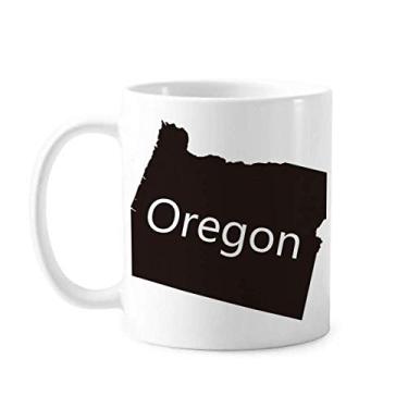 Imagem de Oregon – Caneca de cerâmica com mapa dos Estados Unidos da América