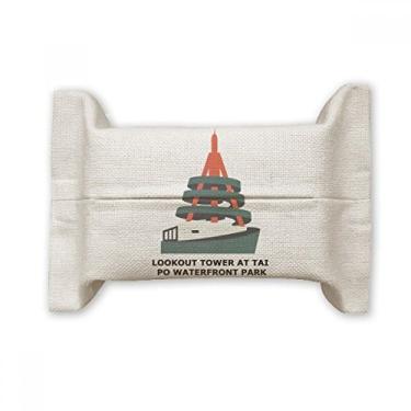 Imagem de Hong Kong Tai Po Waterfront Park Capa de papel para lenços faciais Bolsa de linho de algodão