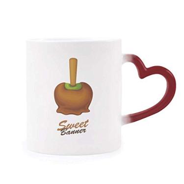 Imagem de Caneca marrom verde chocolate sorvete sensível ao calor Caneca vermelha muda de cor