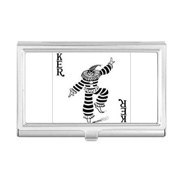 Imagem de Porta-cartões de visita com estampa de coringa preto, porta-cartões