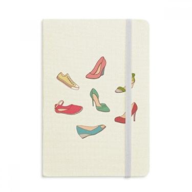 Imagem de Caderno de sapatos de salto alto com desenho colorido, capa dura de tecido, diário clássico