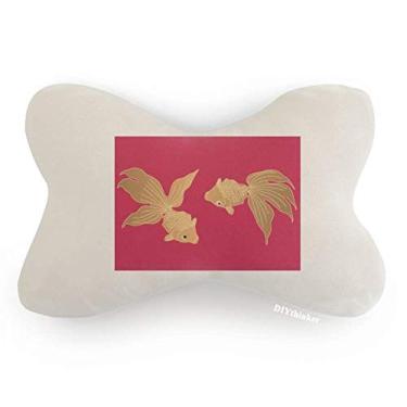 Imagem de DIYthinker Almofada de almofada para decoração de pescoço com acabamento de carro de peixe e cultura japonesa