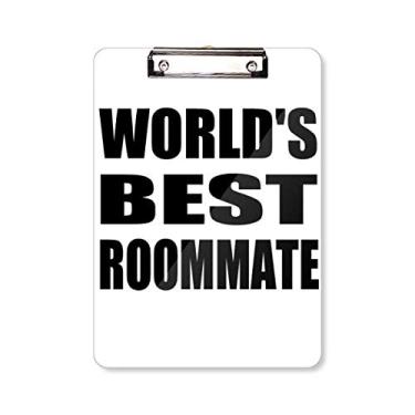 Imagem de World's Best Roommate Placa de suporte para prancheta de graduação A4