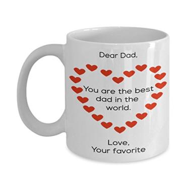 Imagem de Ideia engraçada de presente de Dia dos Pais – Caneca de café Dear Dad, You are the best dad in the World – Presente de seu filho