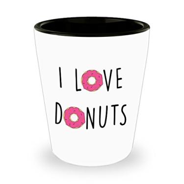 Imagem de I Love Donuts Shot Glass – Ideia divertida de de Natal