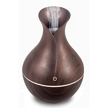 Imagem de Umidificador De Ar Purificador Difusor de Aroma Usb Led Rgb 7 Cores Portátil (Marrom)