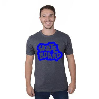 Imagem de Camiseta Masculina Skateboard Algodão Gola Careca Leve - Genuine
