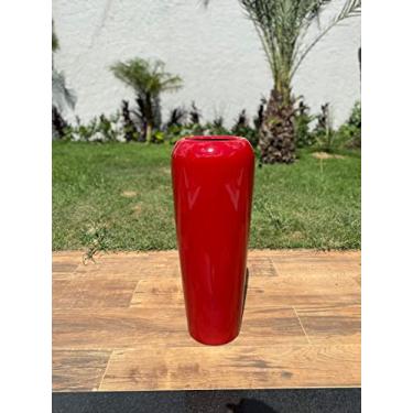 Imagem de MARLOT Decor Vaso Estilo Vietnamita Fibra Vidro Vitrificado Fino 66x29 Cm (Vermelho)