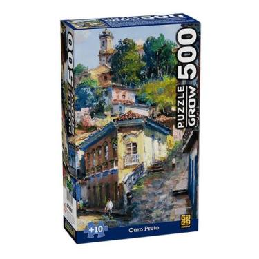 Imagem de Quebra Cabeça Puzzle 500 Peças Ouro Preto Grow - Imp